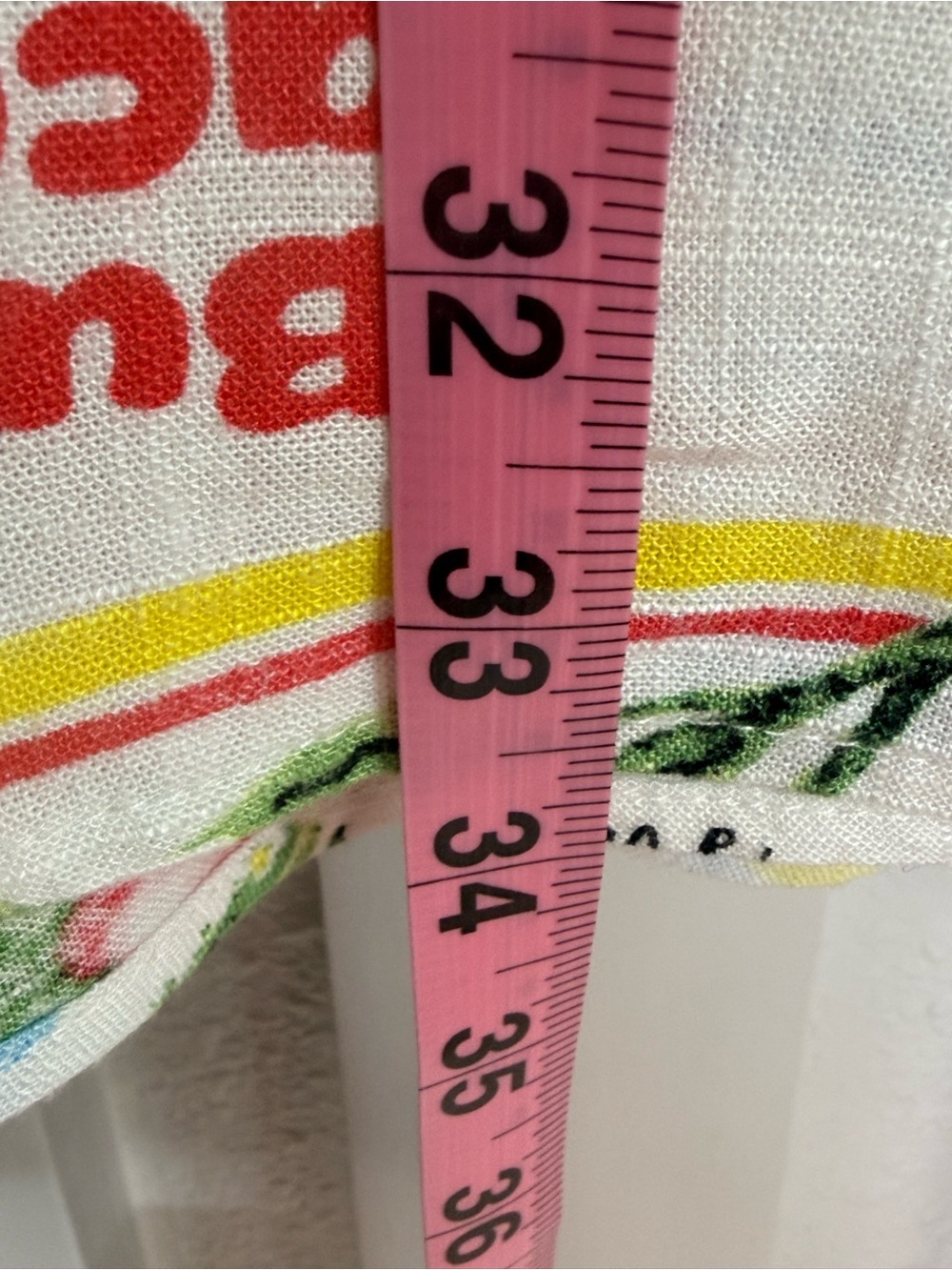 Haven & Blair London Lemon Print Linen Blend Midi Skirt Size Small Colorful - Picture 5 of 11